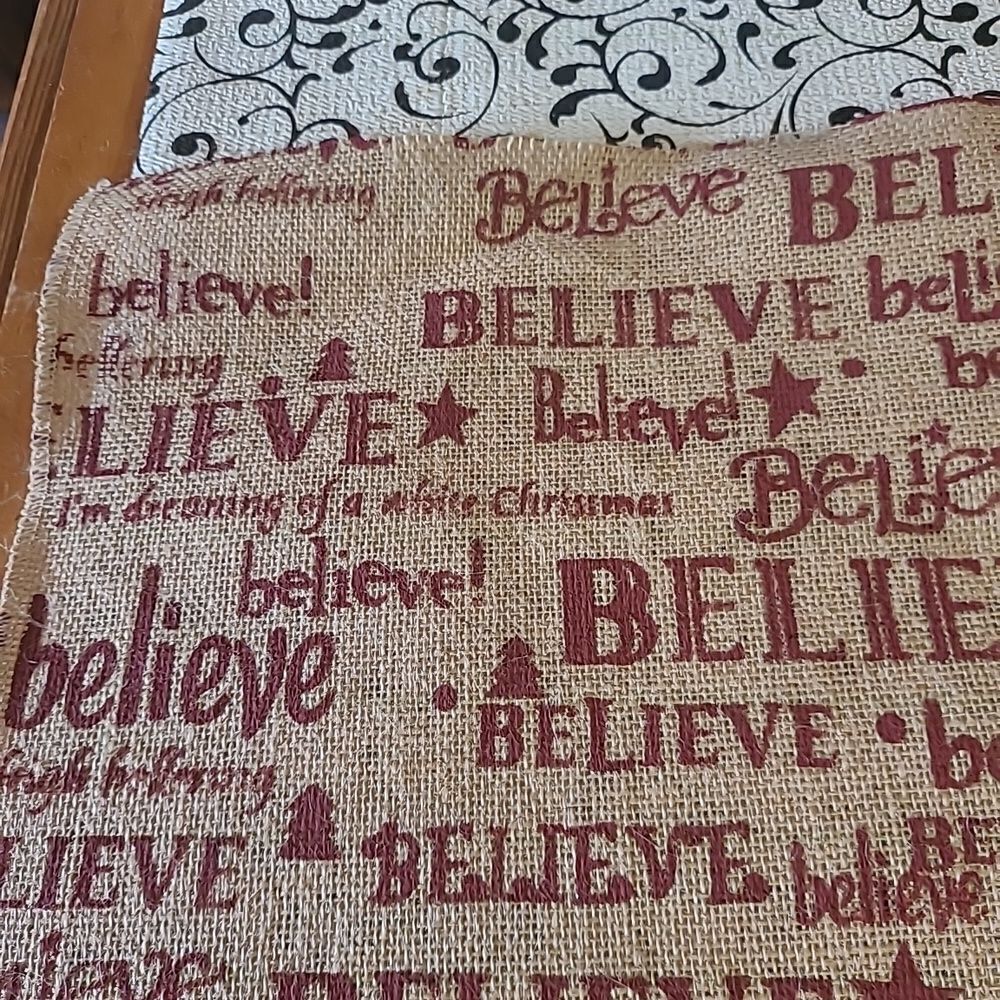 Believe Burlap Banner #2 - Picture 2 of 6
